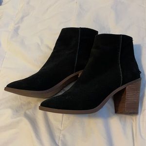 BP black heeled boots size 9